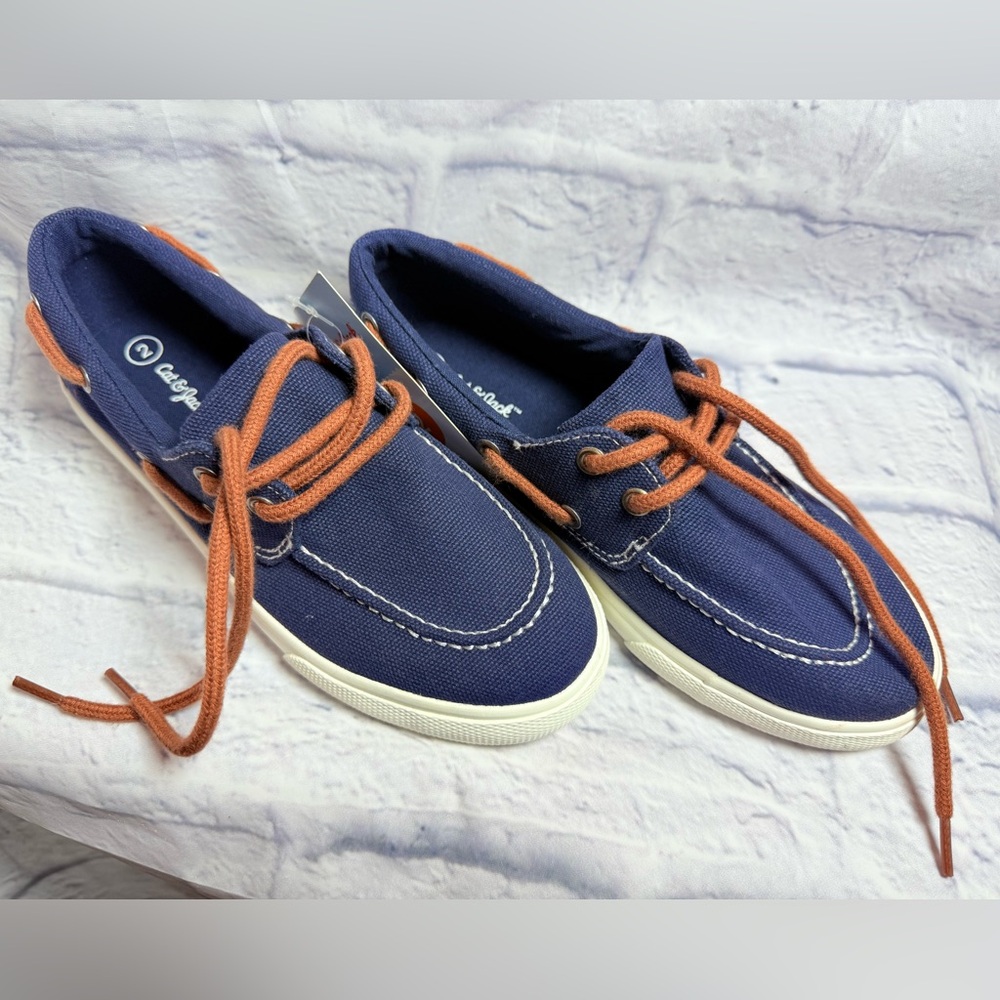 Cat & Jack Blue and Brown Shoes
